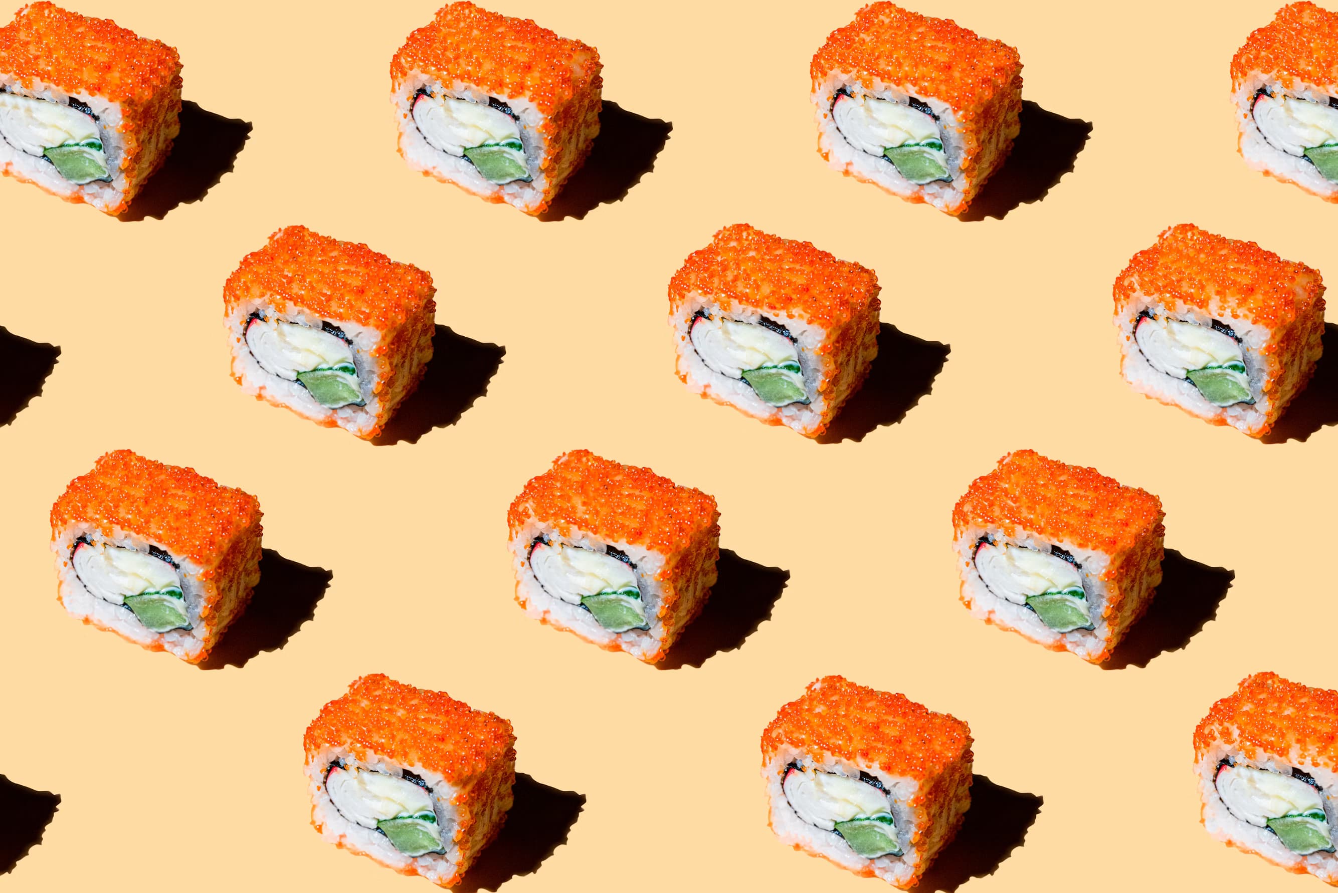 Artistic sushi presentation